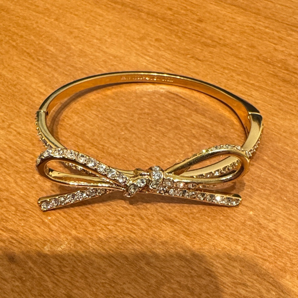 Kate Spade Gold Bow Bracelet with Sparkling Accents